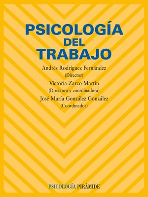 cover image of Psicología del trabajo